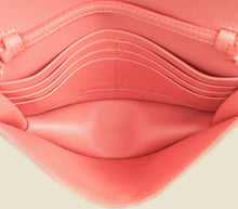 Fendi Peach Pink FF Motif Baguette Wallet on Chain