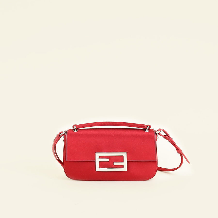 Fendi Red Phone Baguette Crossbody Bag