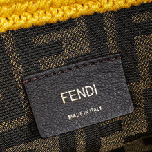 Fendi Mimosa Panna Cotton Crochet Sunshine Shopping Tote Bag