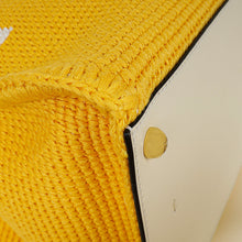 Fendi Mimosa Panna Cotton Crochet Sunshine Shopping Tote Bag