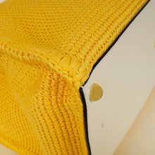 Fendi Mimosa Panna Cotton Crochet Sunshine Shopping Tote Bag