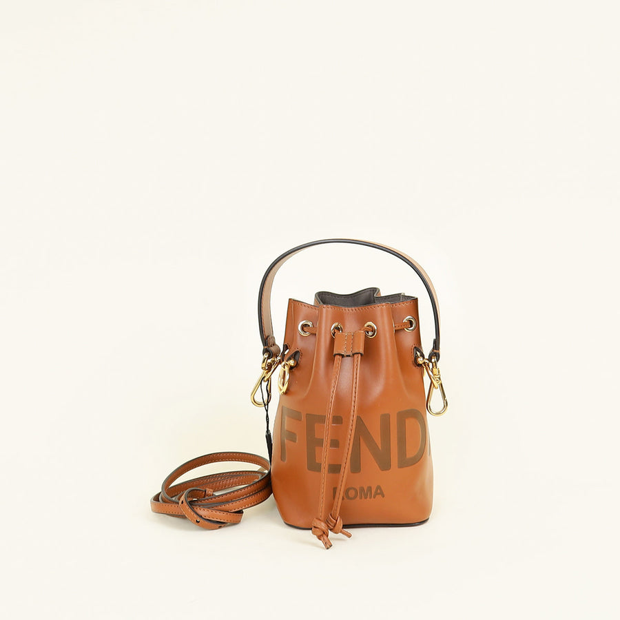 Fendi Tan Logo Mon Tresor Mini Pocket Bag