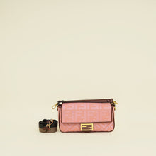 Fendi Bicolor FF Embroidery Baguette Medium Bag