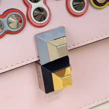 Fendi Pink Kan I Studded Small Shoulder Bag