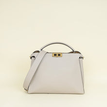 Fendi Gray Powder Peekaboo Iconic Essentially Satchel Large Bag