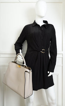 Fendi Gray Powder Peekaboo Iconic Essentially Satchel Large Bag