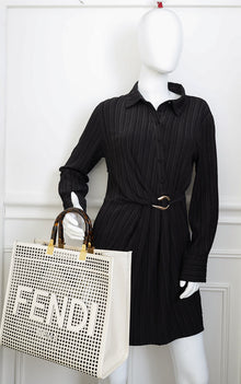 Fendi Ivory Sunshine Medium Shopping Tote Bag