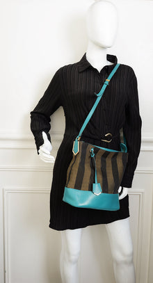 Fendi Bicolor Pequin Hobo Bag