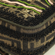 Fendi Green Baguette Beads Embroidered Shoulder Bag