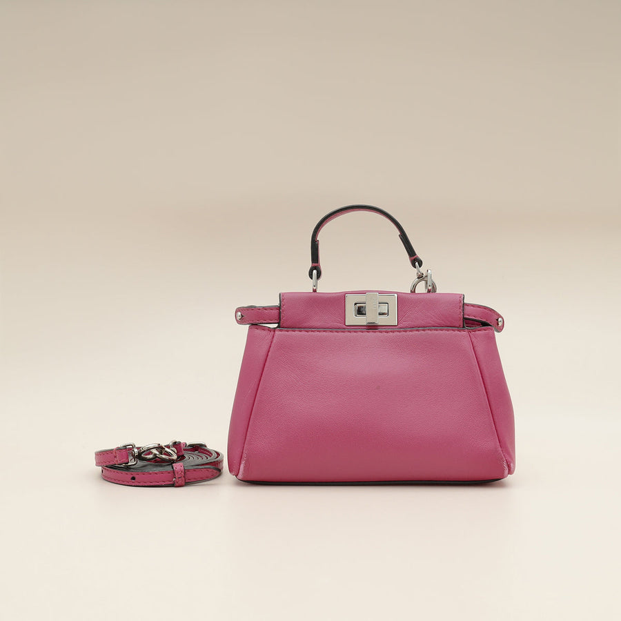 Fendi Magenta Peekaboo Micro Bag