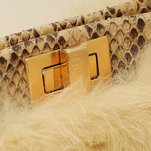Fendi Bicolor Peekaboo Mini Fox Fur Python Bag