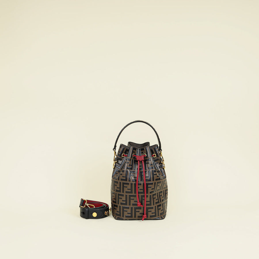 Fendi Bicolor Zucca Embossed Mon Tresor Bag