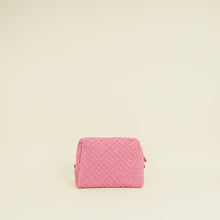 Fendi Lollypop Pink FF 1974 Embossed Medium Trapezoid Beauty Pouch