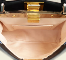 Fendi Blue Denim Bird Beaded Mini Peekaboo Bag