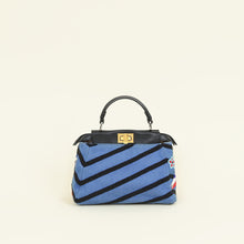Fendi Blue Denim Bird Beaded Mini Peekaboo Bag