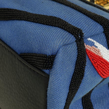 Fendi Blue Denim Bird Beaded Mini Peekaboo Bag