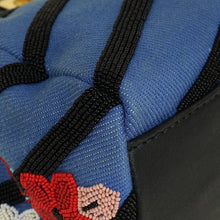 Fendi Blue Denim Bird Beaded Mini Peekaboo Bag