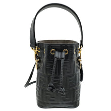 Fendi Black FF Embossed Mon Tresor Mini Bucket Bag