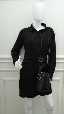 Fendi Black FF Embossed Mon Tresor Mini Bucket Bag