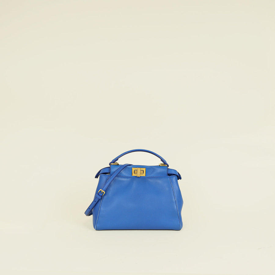 Fendi Royal Blue Peekaboo Mini Bag