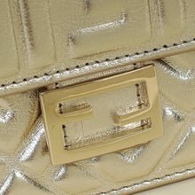 Fendi Metallic Gold Baguette Wallet On Chain