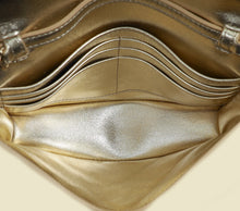 Fendi Metallic Gold Baguette Wallet On Chain