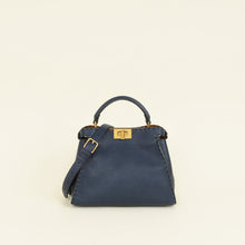 Fendi Navy Blue Peekaboo Selleria Essentially Mini Bag