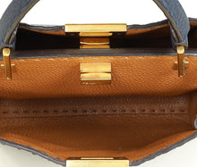 Fendi Navy Blue Peekaboo Selleria Essentially Mini Bag
