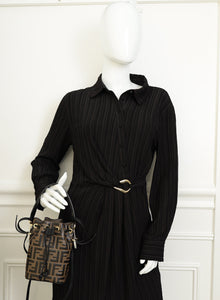 Fendi Bicolor FF Embossed Mon Tresor Mini Bucket Bag