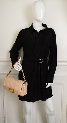Fendi Peach FF Embossed Baguette Medium Bag