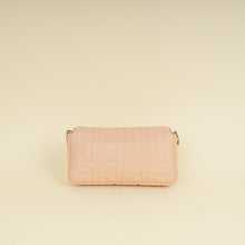 Fendi Peach FF Embossed Baguette Medium Bag