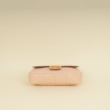 Fendi Peach FF Embossed Baguette Medium Bag