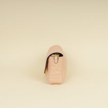 Fendi Peach FF Embossed Baguette Medium Bag