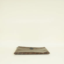 Fendi Brown FF Logo Large Flat Wristlet Pouch
