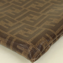 Fendi Brown FF Logo Large Flat Wristlet Pouch