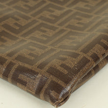 Fendi Brown FF Logo Large Flat Wristlet Pouch