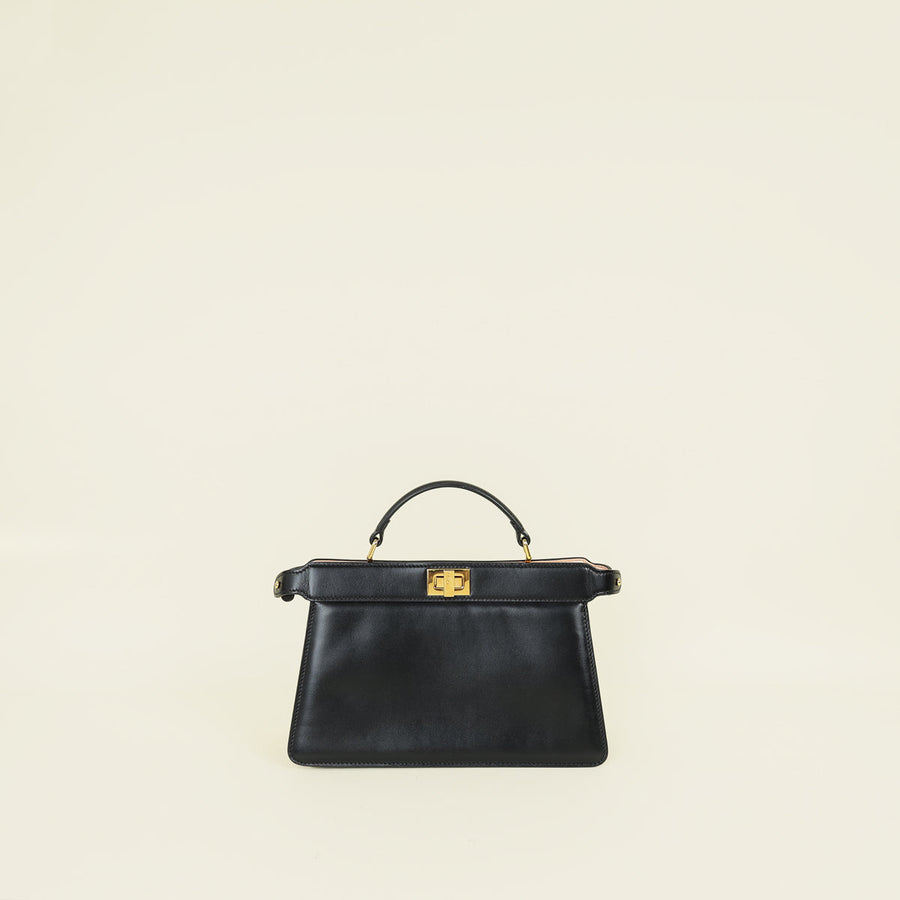 Fendi Black Peekaboo Top Handle Bag