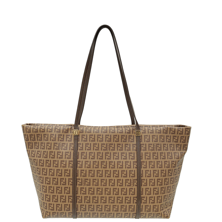 Fendi Brown Zucchino Superstar Tote Bag