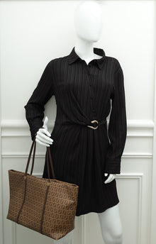 Fendi Brown Zucchino Superstar Tote Bag