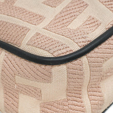 Fendi Peach FF Embroidery Baguette Medium Bag