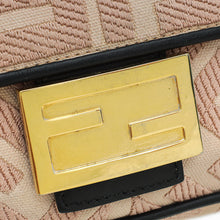 Fendi Peach FF Embroidery Baguette Medium Bag
