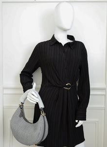 Fendi Grey Houndstooth Fendigraphy Hobo Bag