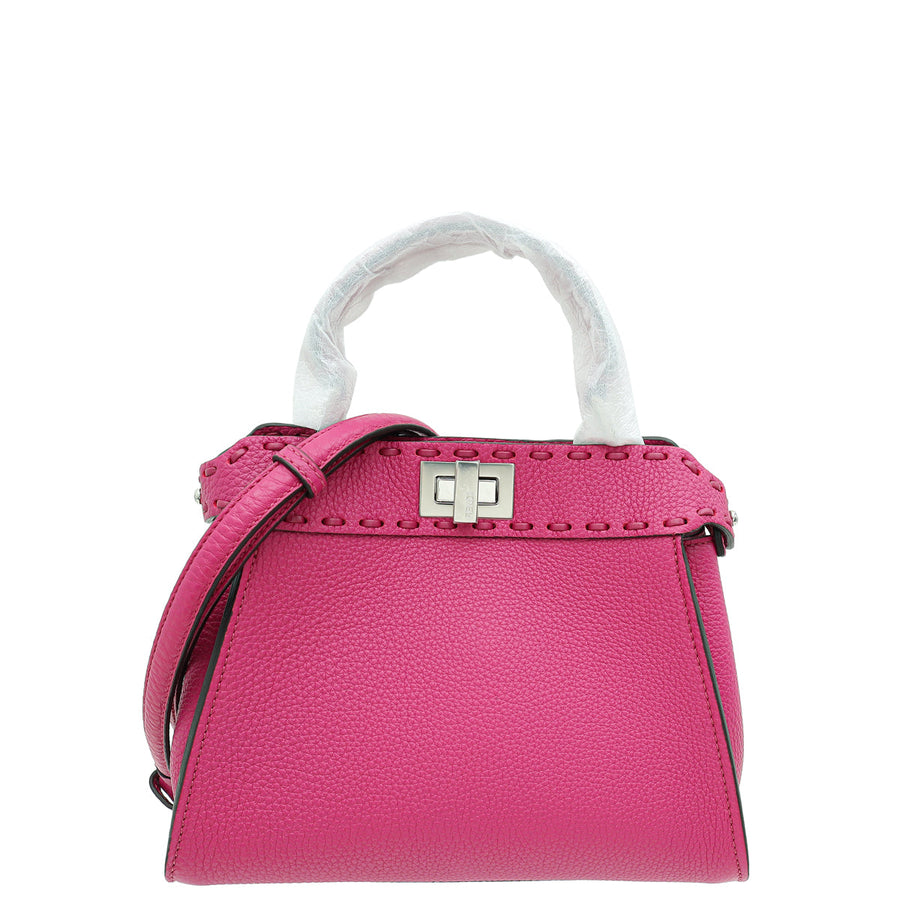 Fendi Fuchsia Selleria Peekaboo Mini Bag