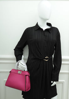 Fendi Fuchsia Selleria Peekaboo Mini Bag