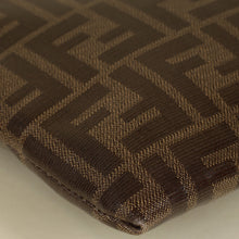 Fendi Brown FF Large Flat Wristlet Pouch