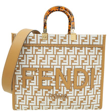 Fendi Multicolor Raffia Chenille Sunshine Shopper Medium Bag