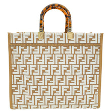 Fendi Multicolor Raffia Chenille Sunshine Shopper Medium Bag