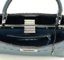 Fendi Navy Blue Selleria Mini Peekaboo Bag