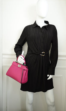 Fendi Dark Fuchsia Selleria Mini Peekaboo Bag