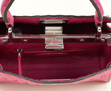Fendi Dark Fuchsia Selleria Mini Peekaboo Bag